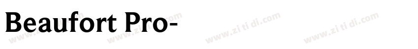 Beaufort Pro字体转换